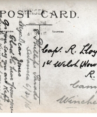 Postcard, Summer Camp, Portskewett, 1910 - JM Davey, Apr 1916