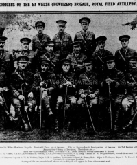 Officers of the 1/1st Welsh Royal Field Artillery - South Wales Daily News, 15/1/1916
