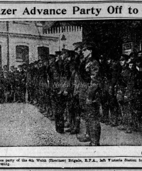 Advance Party Off to Camp - Cambria Daily Leader, 22/7/1908