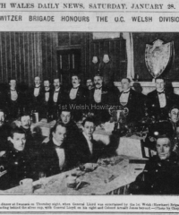 Howitzer Brigade Honours the OC - South Wales Daily News, 28/1/1911