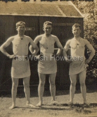 'Bedford. Bivouacing out June 25. Deacon, Morris, Hyte'