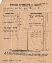 AF W5065 - Soldier's Demobilization Account - 1243, Hixson