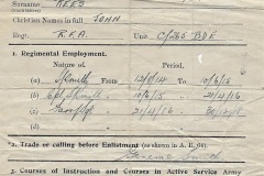 AF Z18 - Certificate of Employment During the War - 916, Rees