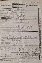 AF Z21 Certificate of Demobilization - 796, Mayberry
