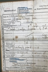 AF Z21 Certificate of Demobilization - 725665, Evans