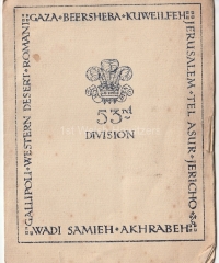 53rd Division Battle Honours - Card