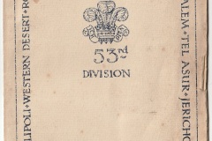 53rd Division Battle Honours - Card