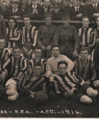 Football Team - Depot - Swansea - 1914 - Front