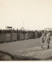 Troops in Railway Cars