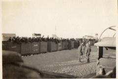 Troops in Railway Cars